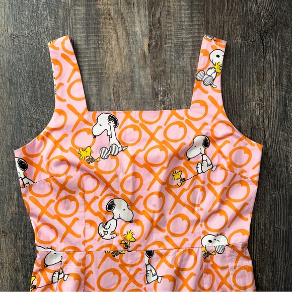 SARSPARILLY x Peanuts pink / orange XOXO Snoopy Best Friends Forever jumpsuit M - Picture 2 of 13